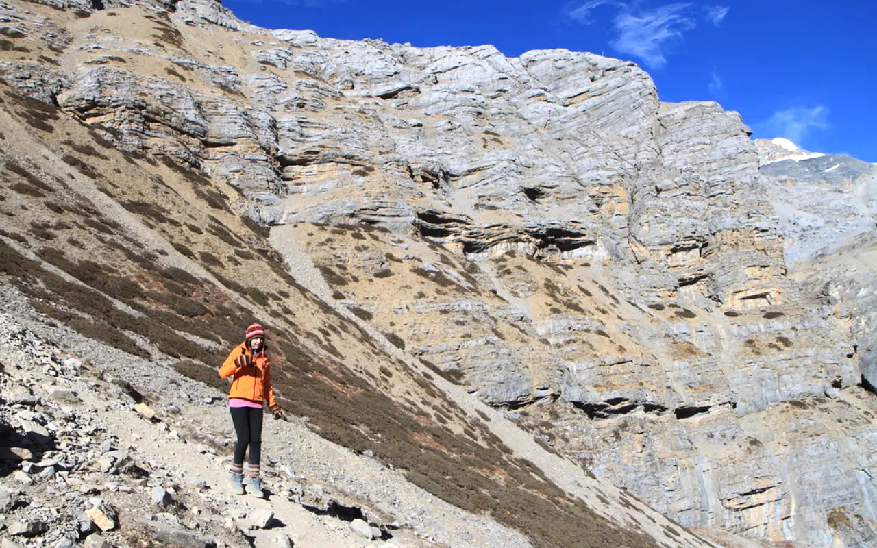 Female Travaler Posing Amid beautiful Views