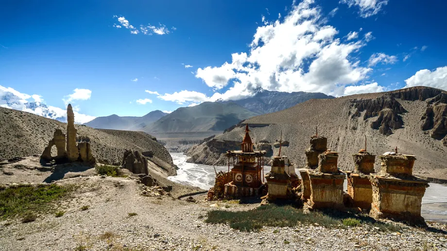 Chortens at Upper Mustang