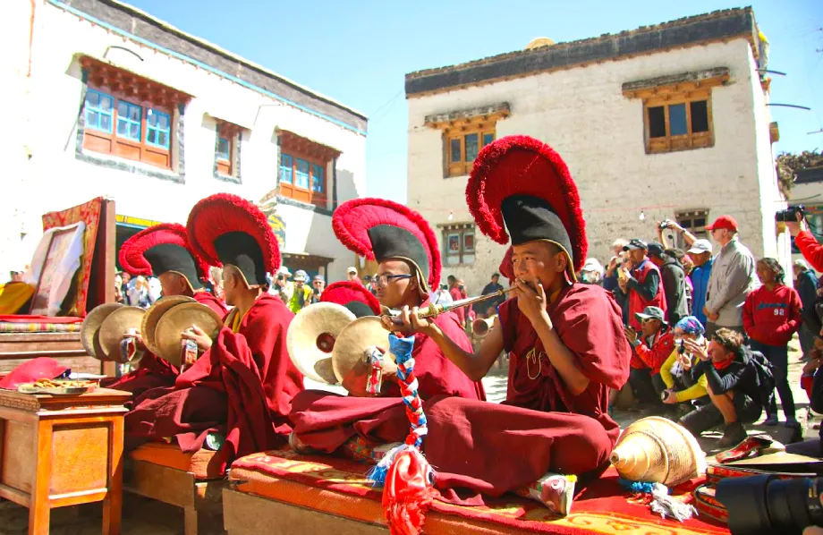 Monks at Tangboche Monastery
