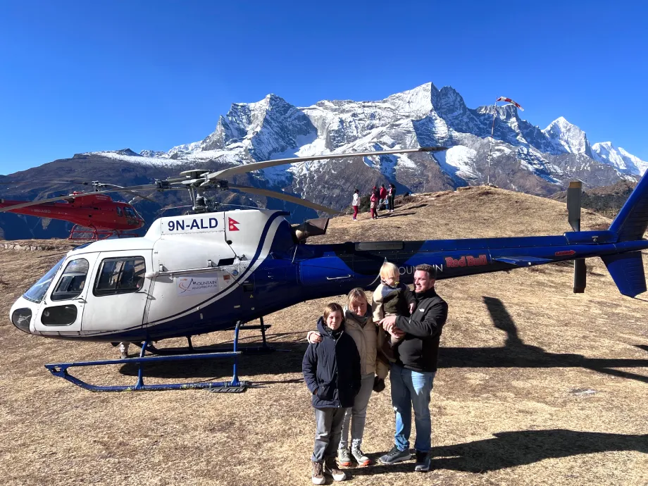 Group ready for Helicopter Tour